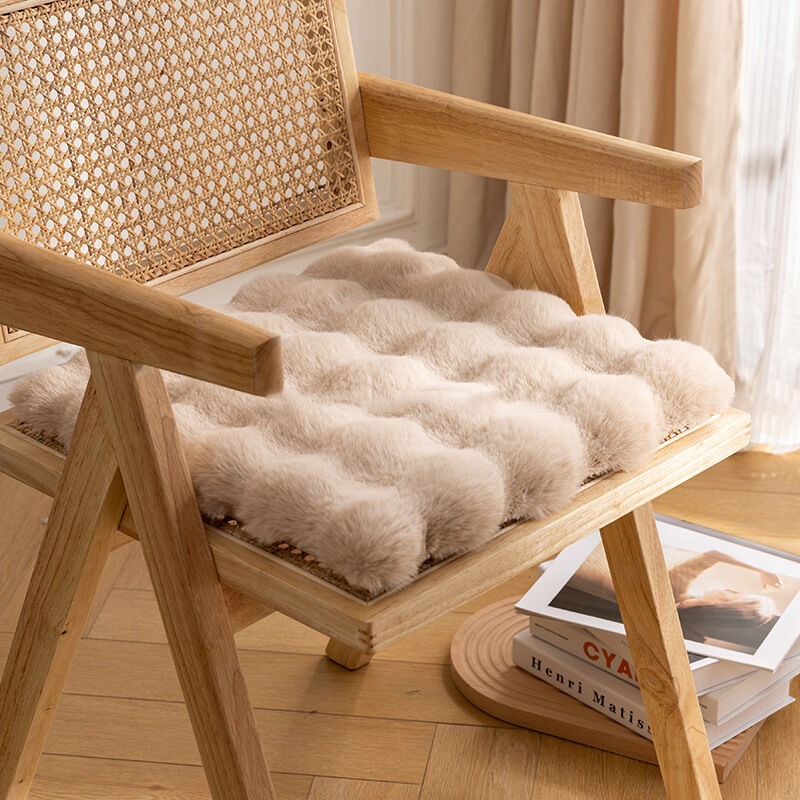 ポコポコ フェイクファー チェア クッション 全5色 座布団 | 70PARK