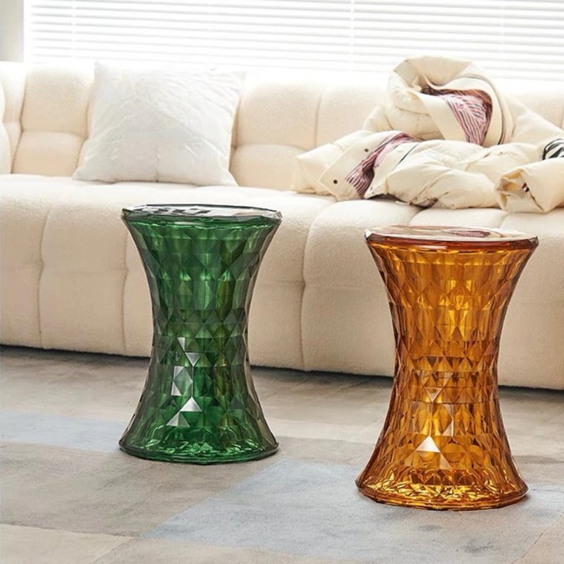 クリア カラー 収納 サイドテーブル スツール 全4色 チェア | 70PARK