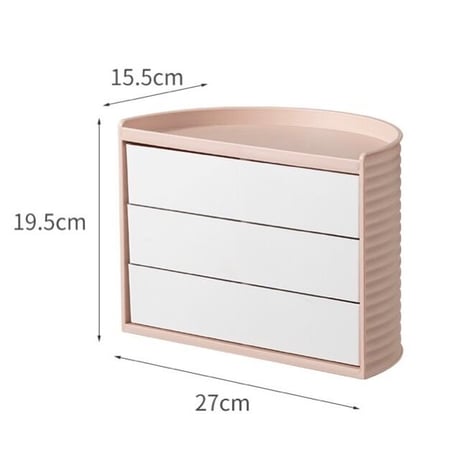 #半円 360度 スライド コスメ ボックス 全2色 収納