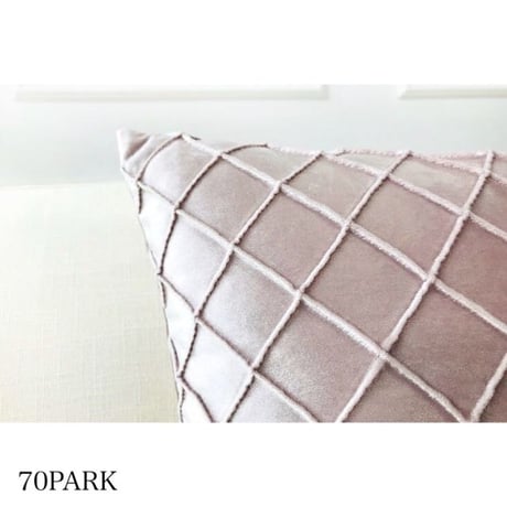 【即納】#ベロア ひし形 立体模様 クッションカバー 全4色