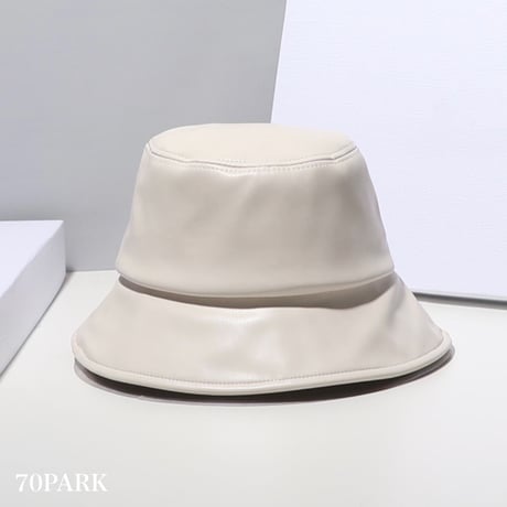 【即納】#フェイクレザー バケットハット  全4色 帽子