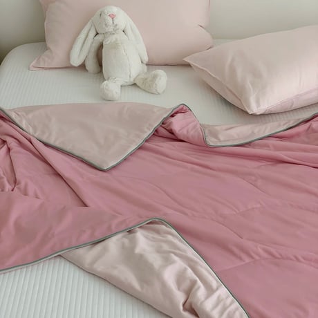 #パイピング 冷感 夏掛け布団 カラフル ブランケット 全6色 単品 2サイズ ひんやり