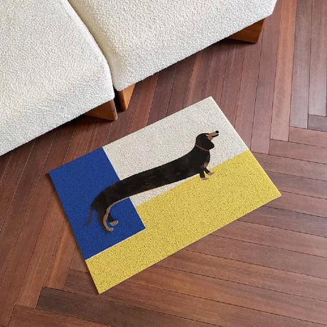 #ダックスフンド ミックス カラー 玄関 マット 全2色 50×75 泥落とし 犬