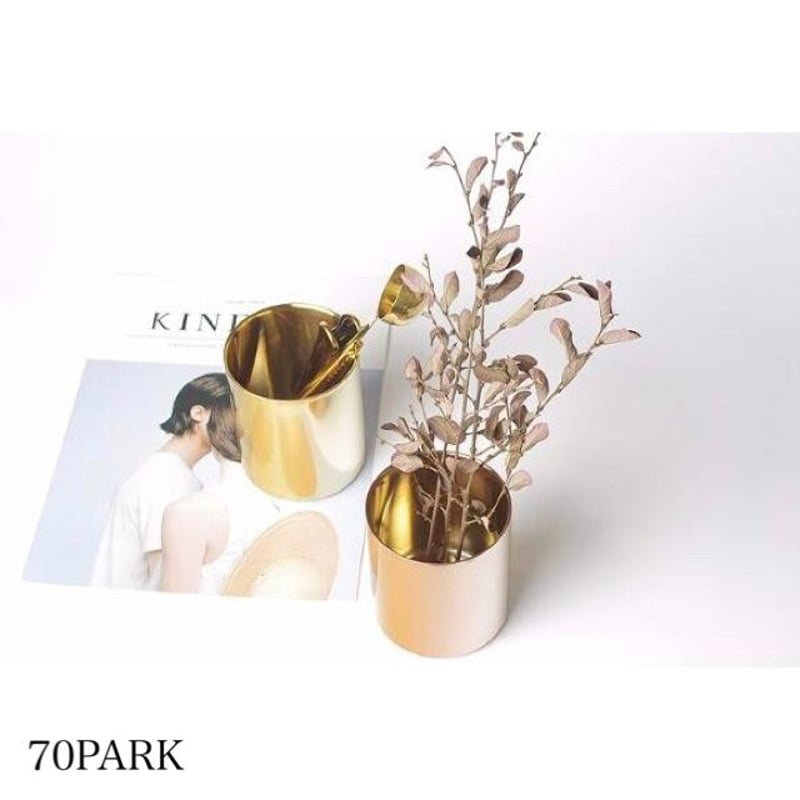 即納】#ゴールドカラー ブラシスタンド ペン立て 全2色 | 70PARK