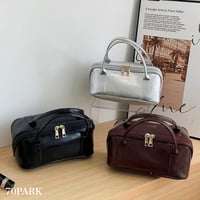 #ボストン フェイクレザー コスメ 収納 ポーチ 全3色 トラベルポーチ バッグ