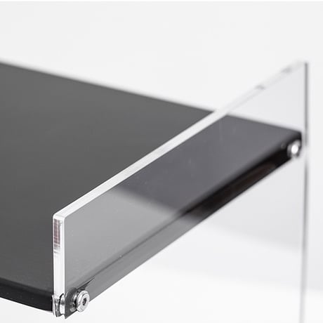 #クリア アクリル ステンレス アシンメトリー 収納 ディスプレイラック 全2色 コスメ収納