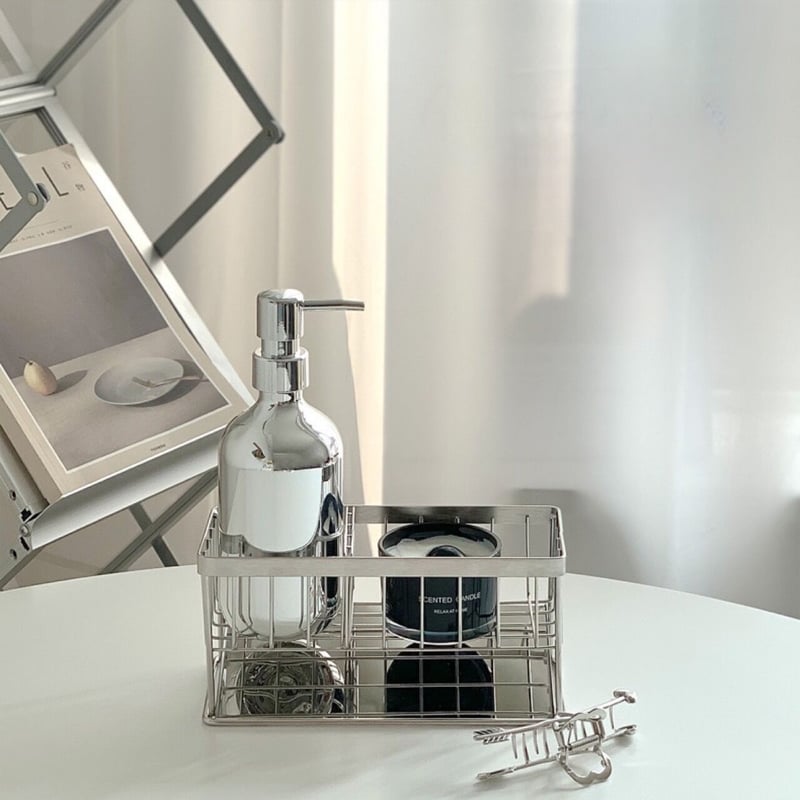 ステンレス バスケット シルバー 水切りカゴ 小物入れ 収納 | 70PARK