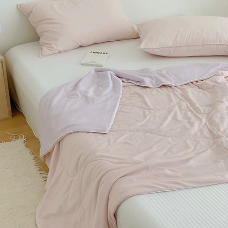 #パイピング 冷感 夏掛け布団 カラフル ブランケット 全6色 単品 2サイズ ひんやり