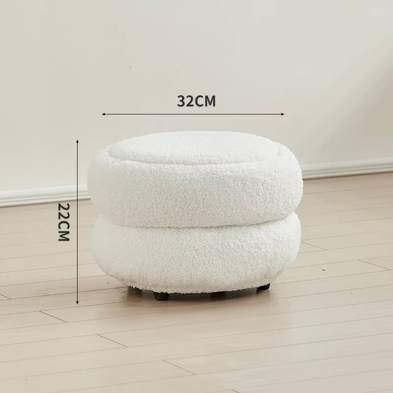 ブークレ ラウンド 二段 スツール 全2色 オットマン 高さ22cm | 70PARK