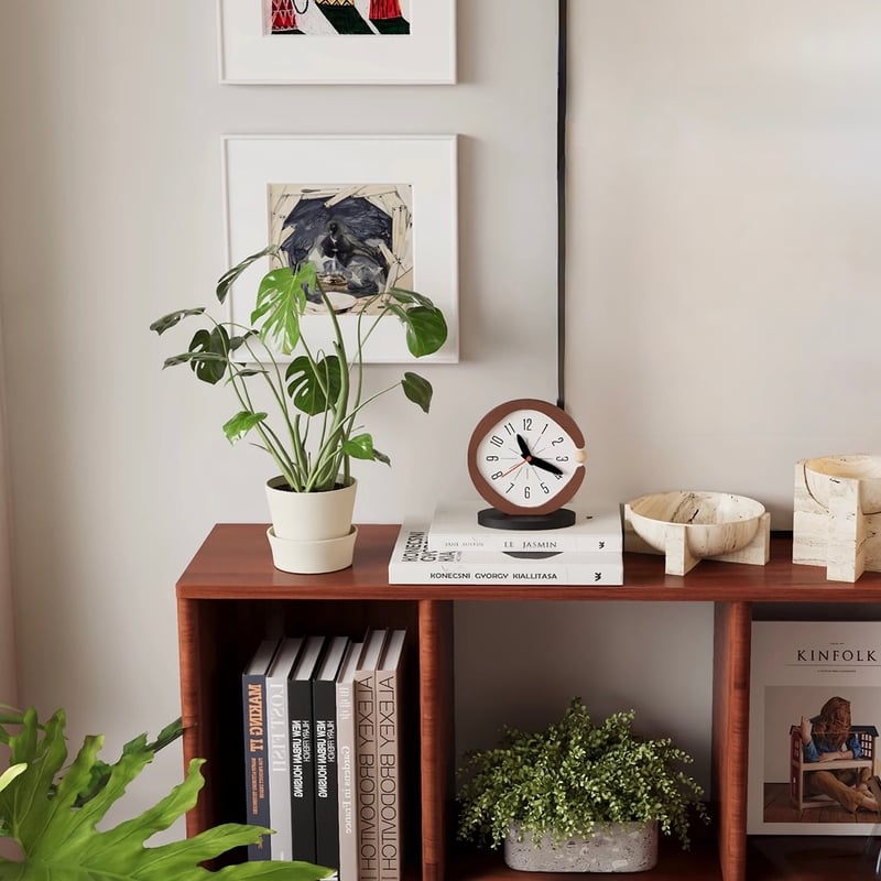 ニュアンス シルエット カラー 卓上 クロック 全2色 置き時計 | 70PARK