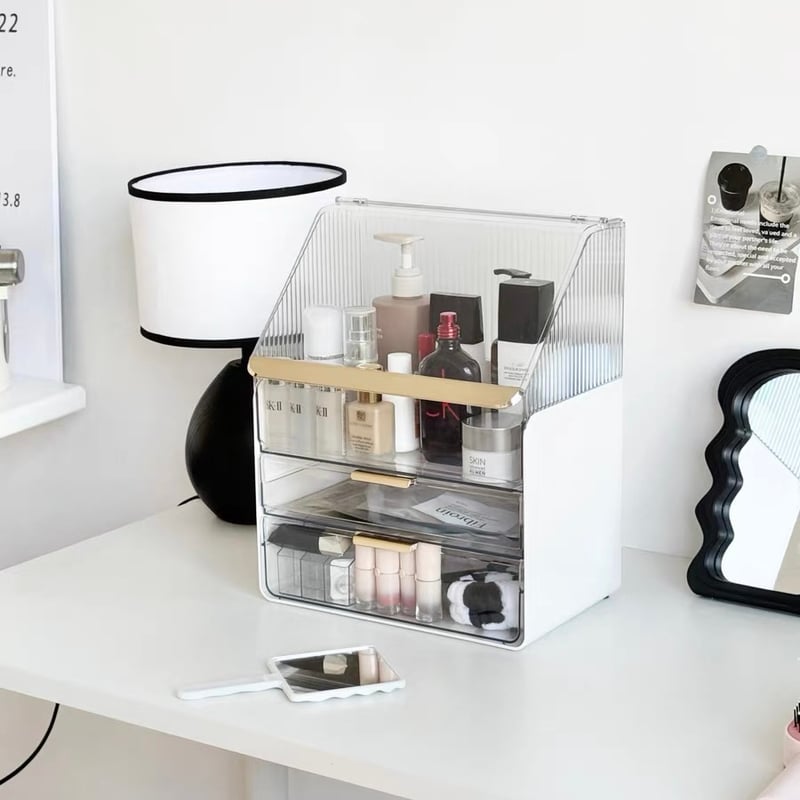 大容量 蓋付き 引き出し コスメ収納 ボックス 全2色 | 70PARK