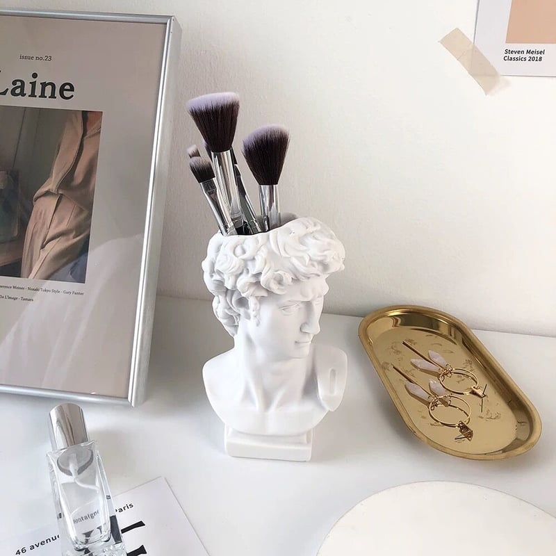 即納】#彫刻モチーフ ブラシスタンド ペン立て 花瓶 オブジェ | 70PARK