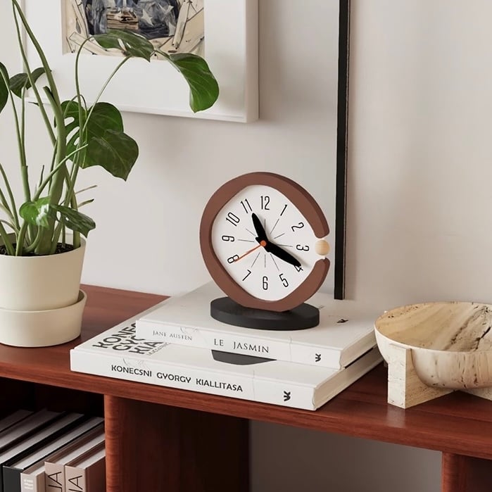 ニュアンス シルエット カラー 卓上 クロック 全2色 置き時計 | 70PARK