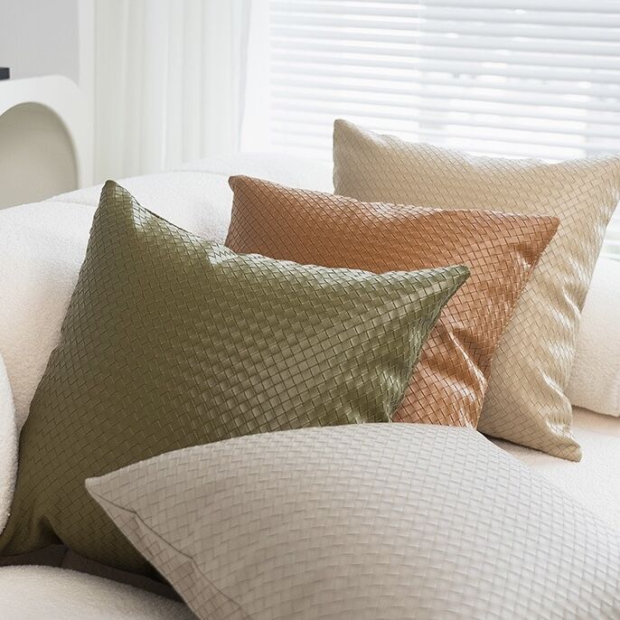 編み込み調 フェイクレザー クッションカバー 全4色 | 70PARK