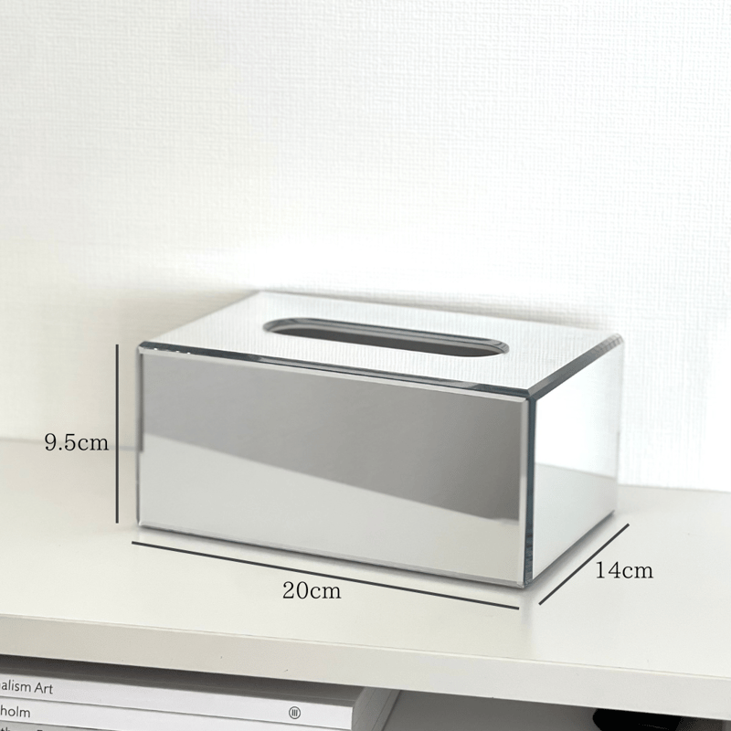 ミラー ティッシュケース 鏡 シルバー ペーパーボックス | 70PARK