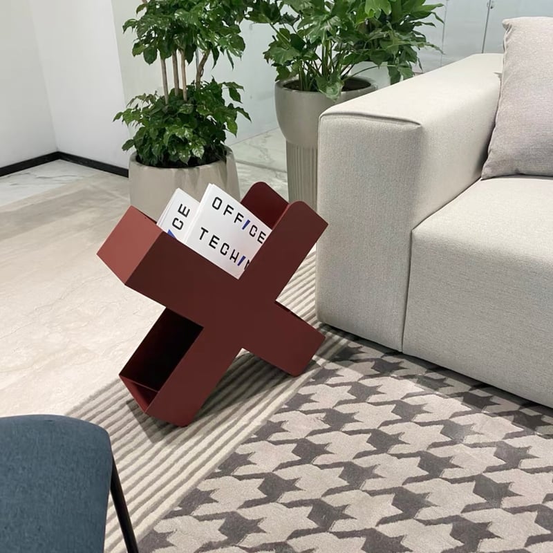 X型 アイアン マガジンラック 収納 ブックスタンド 全4色 | 70PARK