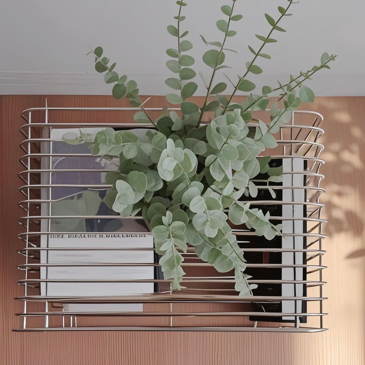 シルバー メタル N型 収納 ラック サイドテーブル マガジンラック