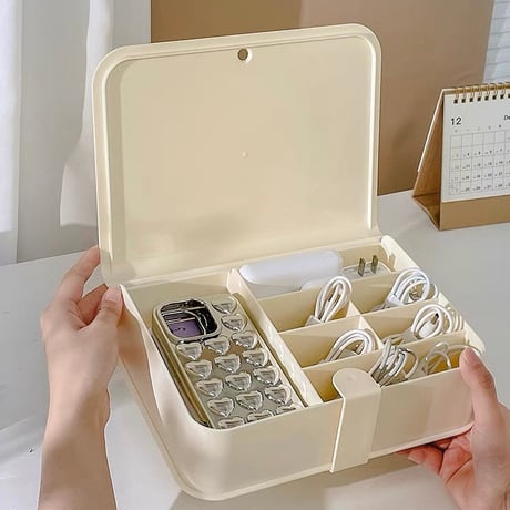 #ケーブル スマホ 小物 収納 ボックス 全2色 ダミーブック