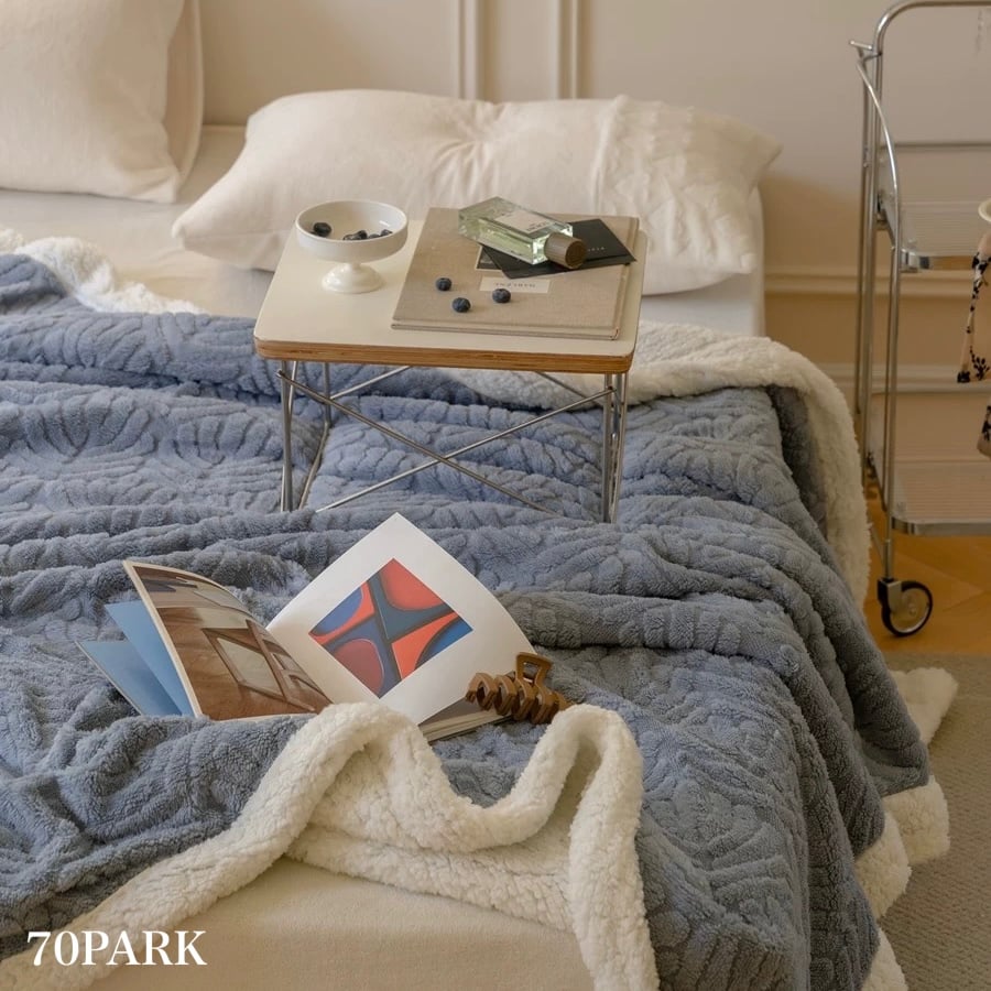 シングルサイズ ブランケット　150✕200 コーヒー色 リーフ柄 ブランケット シングル 全4色 150×200 毛布 冷房対策 | 70PARK