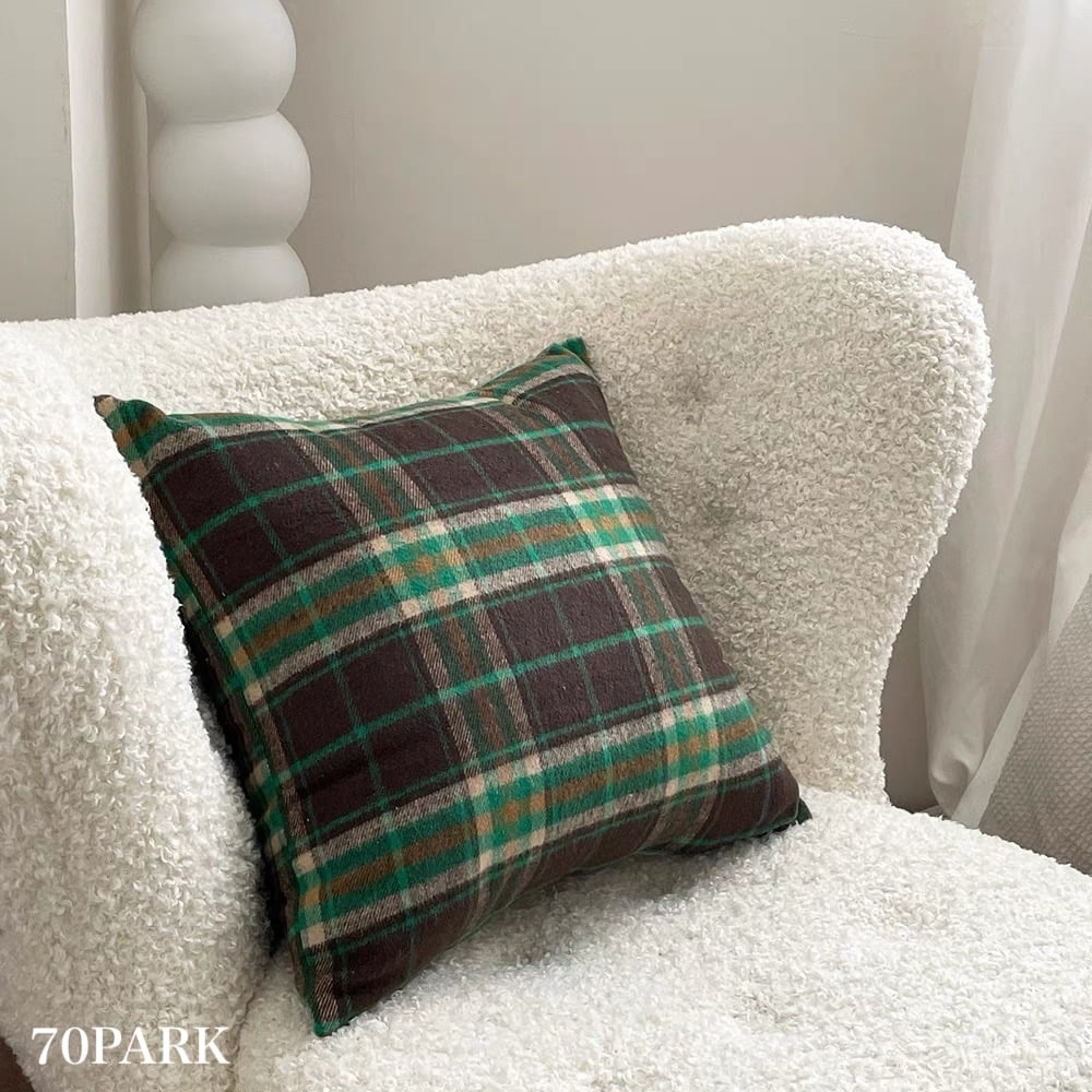 Cozing チェック柄クッションカバー 即納】#カラー チェック柄 クッションカバー 全6色 | 70PARK