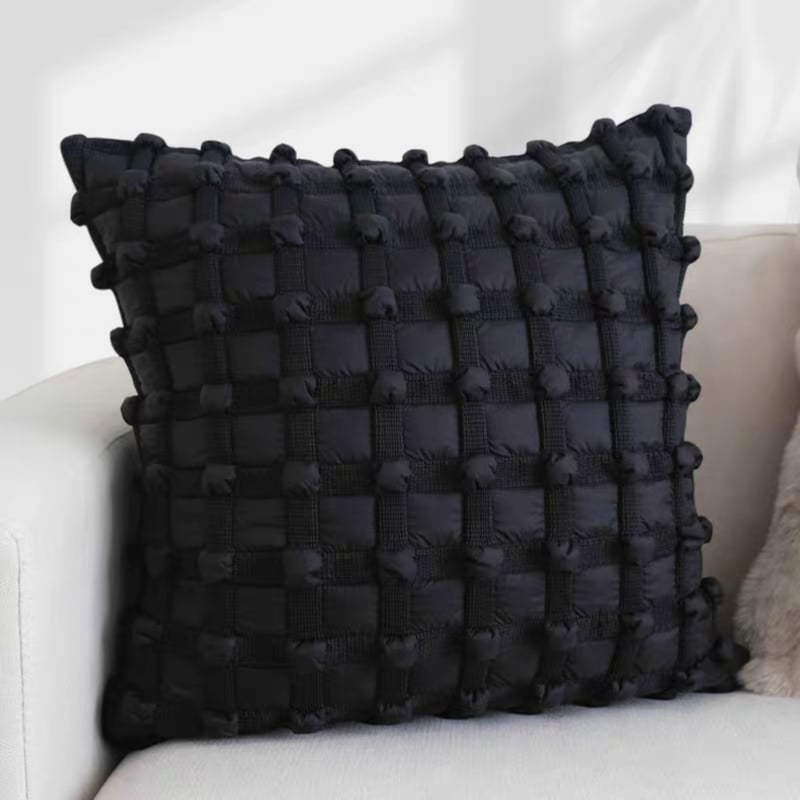 ブラック ミックス クッションカバー 全2種 45×45 モノトーン ブラック ミックス クッションカバー 全2種 45×45 モノトーン