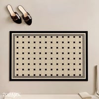【即納】#モノトーン 幾何学柄 撥水 玄関 マット 全4種 50×80