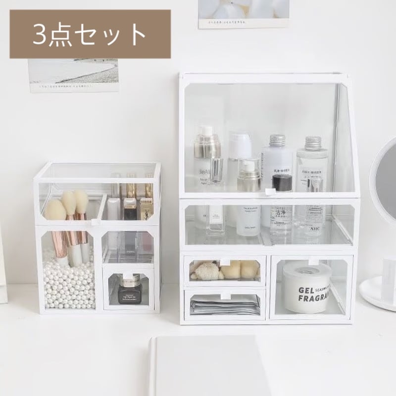 値下げ中【未使用品】収納ボックス　ホワイト　3点セット 値下げ中【未使用品】収納ボックスホワイト3点セット