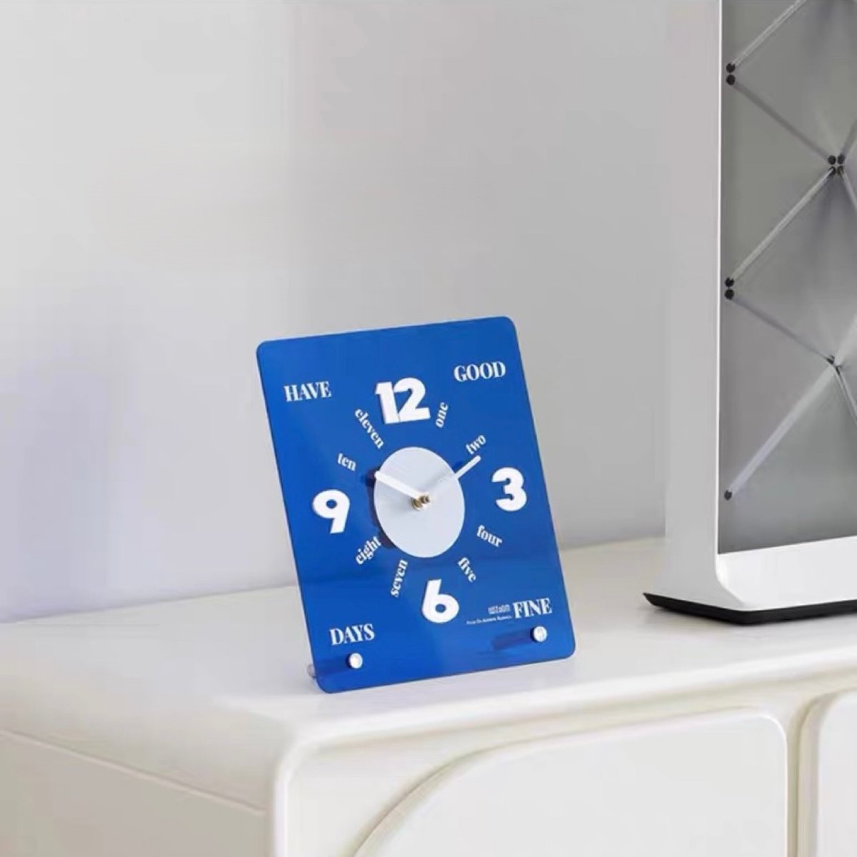 クリア カラー アクリル スクエア クロック 全3色 置き時計 | 70PARK