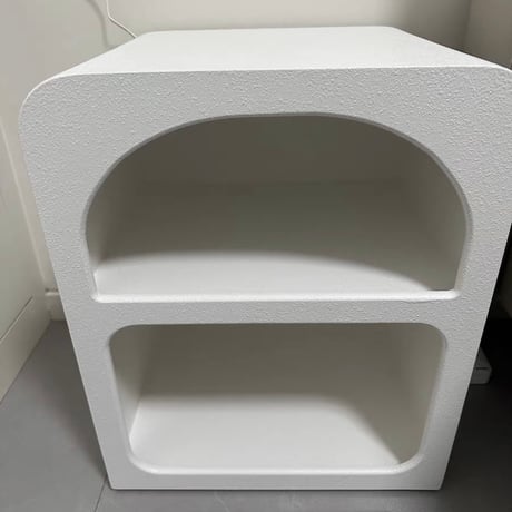 #アーチ ドーム 二段 収納 ラック サイドテーブル 全2色 棚