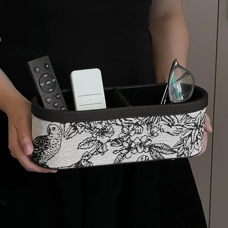 #レザー ジャガード リモコン 収納 小物入れ 全2色 ボックス