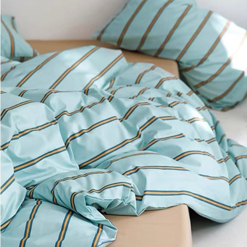 ブルー ピン ストライプ 布団カバーセット 全2種 ベッドカバー | 70PARK