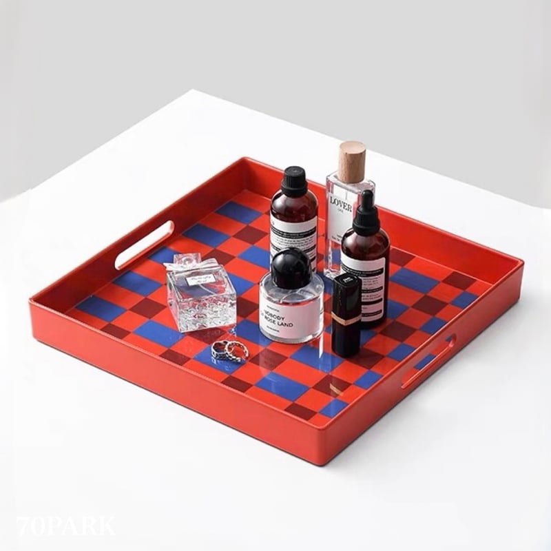 【新品】Drake's／ドレイクス／プリントタイ／スクエア柄／オレンジ／英国製 新品】Drake's／ドレイクス／プリントタイ／スクエア柄／オレンジ／英国製