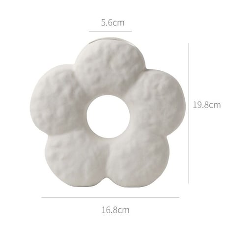 #フラワー モチーフ セラミック フラワーベース 花瓶
