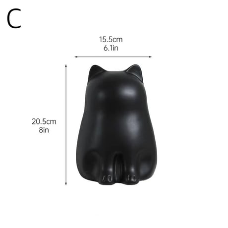 【即納】#おすわり キャット セラミック ティッシュケース 全4色 猫 ティッシュボックス