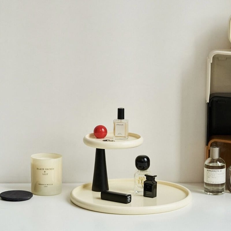 可動式 二段 ラウンド アクセサリー トレイ 全2種 収納 | 70PARK