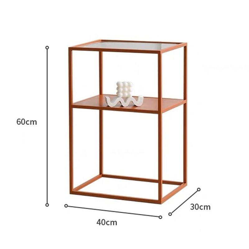 アイアン ガラス 収納 サイドテーブル 全4色 ラック | 70PARK