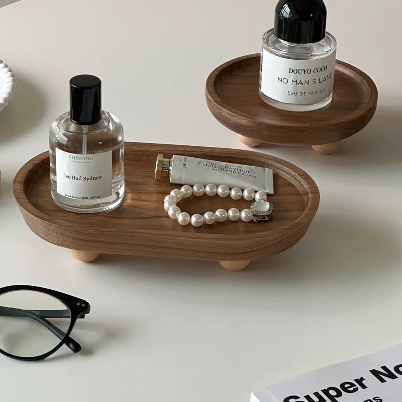 アカシア ウッド アクセサリー トレイ 全3種 ブラウン 小物置き トレー