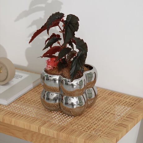 #キューブ ポコポコ セラミック 鉢カバー 全4色 植木鉢