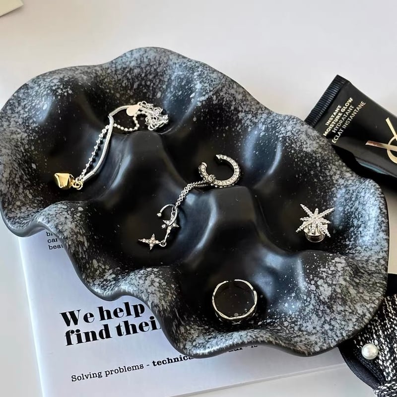 立体 ウエーブ セラミック アクセサリートレイ 全2色 収納 | 70PARK