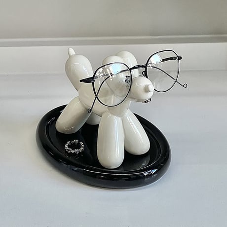 #バルーン ドッグ モチーフ キー トレイ 全2色 犬 鍵 収納 玄関