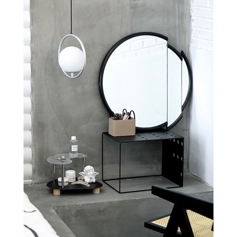 アクリル ウッド ウエーブ 二段 収納 ラック 全2色 トレイ | 70PARK