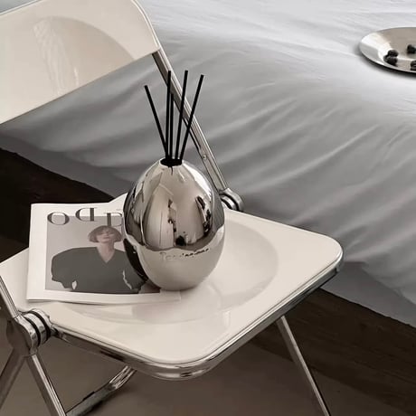 #エッグ モチーフ セラミック ディフューザー 容器 全3色 詰め替えボトル