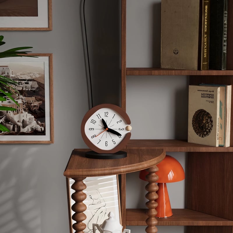 ニュアンス シルエット カラー 卓上 クロック 全2色 置き時計 | 70PARK