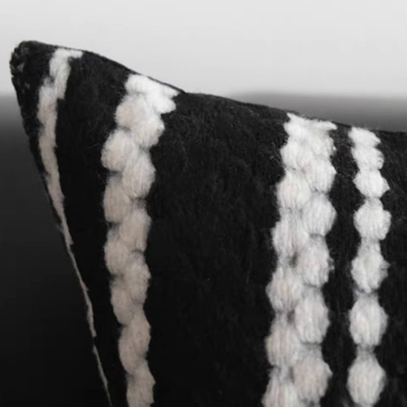 ブラック ミックス クッションカバー 全2種 45×45 モノトーン | 70PARK