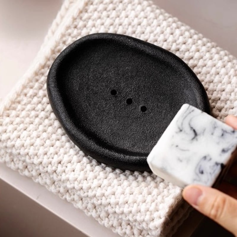 ぽってり セラミック ソープディッシュ 全3色 石鹸置き トレイ | 70PARK