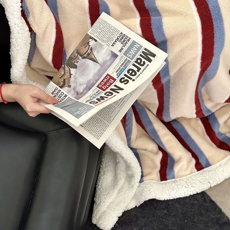 ウール製ストライプブランケット fit=scale-down,w=1200