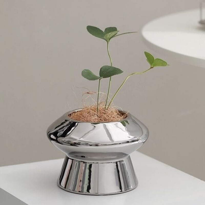 UFO型 シンプル モダン セラミック 鉢カバー 全4色 植木鉢 | 70PARK