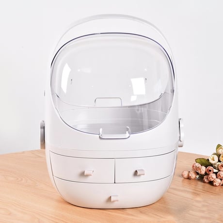【即納】#ポータブル 大容量 コスメ ボックス 全2色 メイク 収納