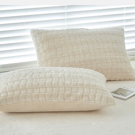#フェイクファー 厚手 ミルク ベルベット 布団カバーセット 全2色 ベッドカバー 寝具カバー