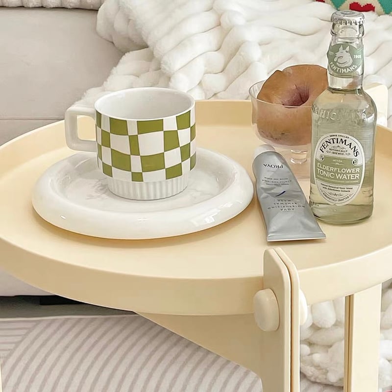 ラウンド トレイ 2段 サイドテーブル 収納 ワゴン | 70PARK